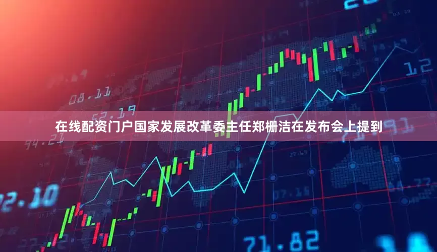 在线配资门户国家发展改革委主任郑栅洁在发布会上提到